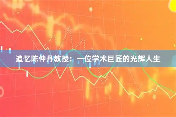 追忆陈仲丹教授：一位学术巨匠的光辉人生